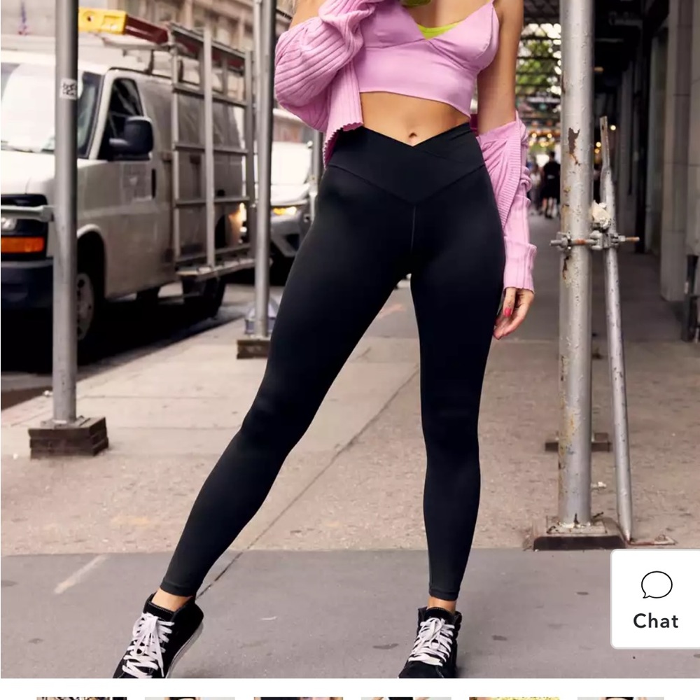 Aerie crossover black leggings